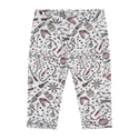 White Beauty Print Leggings