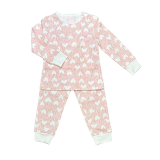 Pink Tie Dye Baby Heart Pajama Set