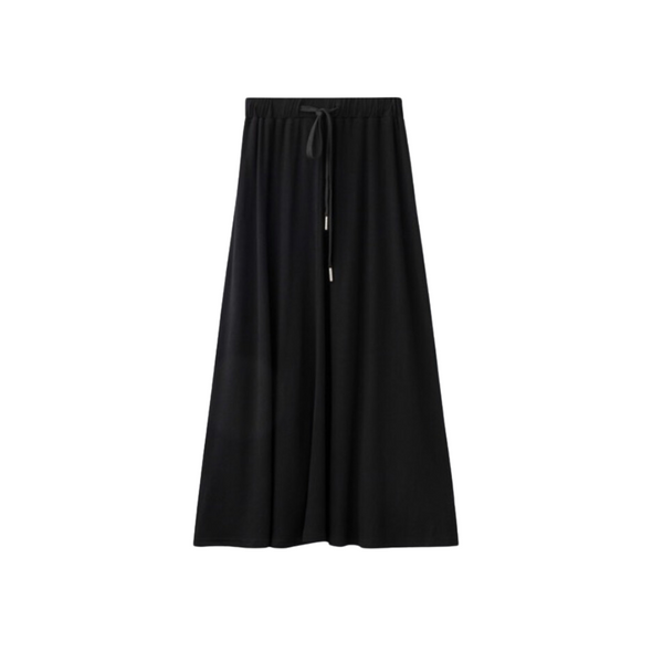 Black Cotton Maxi Skirt