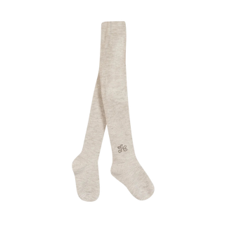 Ecru Baby Logo Tights