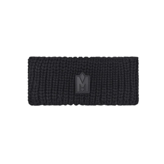 Black Womens Sim Knit Logo Headband