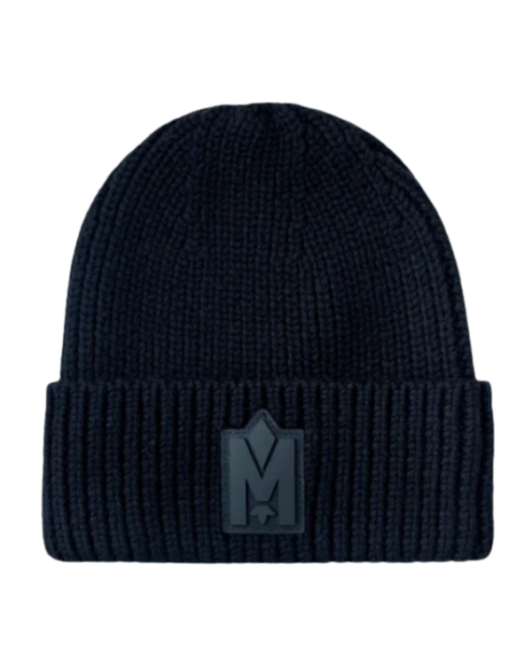 Black Adults Jude Knit Logo Hat