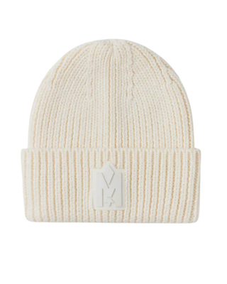 Cream Adults Jude Knit Logo Hat