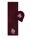 Maroon Varsity Logo Hat and Scarf Set