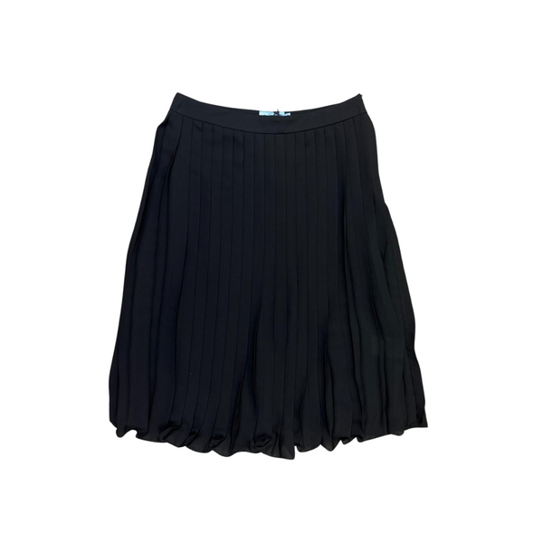 Black Georgette Pleated Skirt