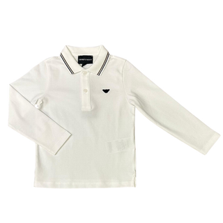 White Classic Long Sleeve Polo
