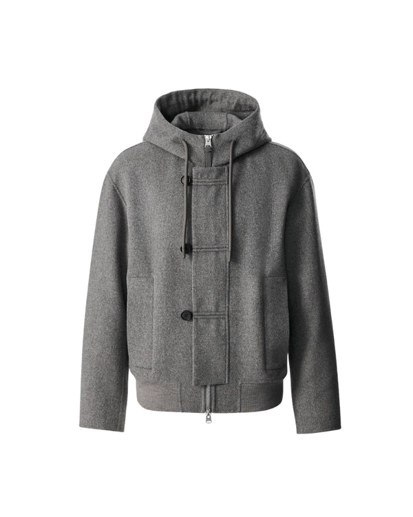 Carbon Grey Mens Malik Wool Jacket