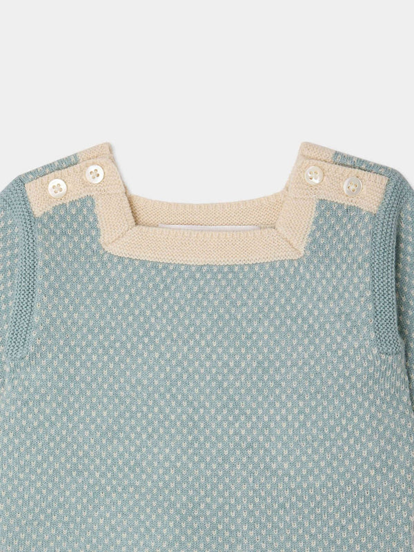 Blue and Ivory Baby Knit Joe Ensemble