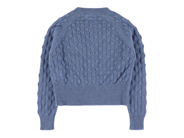 Blue Verona Cropped Cardigan