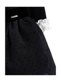 Black with White Frill Collar Dress