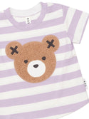 Purple and White Stripe Furry Hux Tee