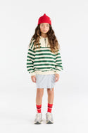 Green and White Blowfly Halfzip Sweatshirt