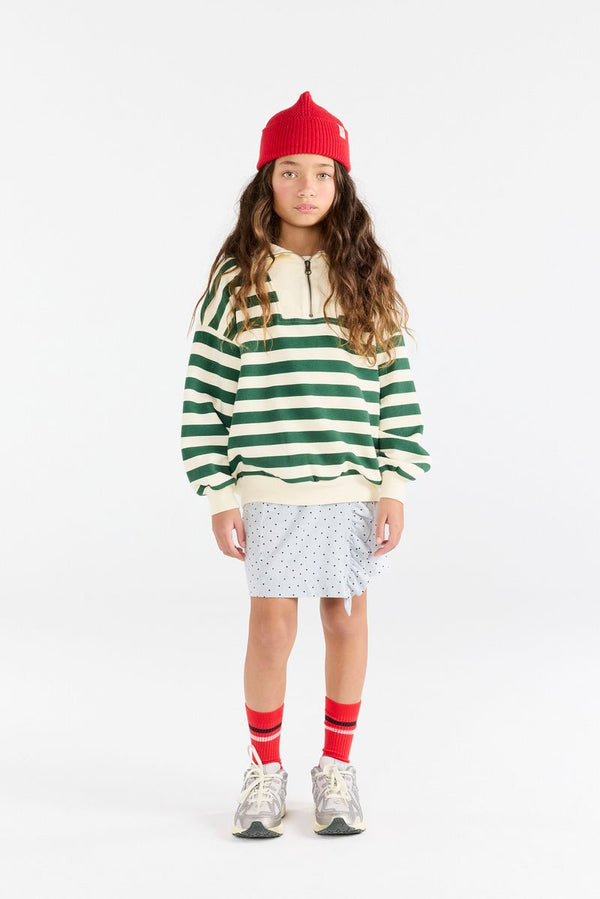 Green and White Blowfly Halfzip Sweatshirt