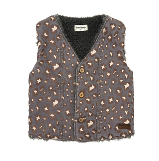Denim Animal Print Vest