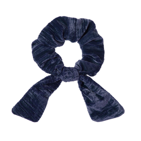 Navy Velvet Scrunchie