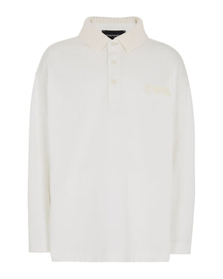 White Long Sleeves Polo Shirt