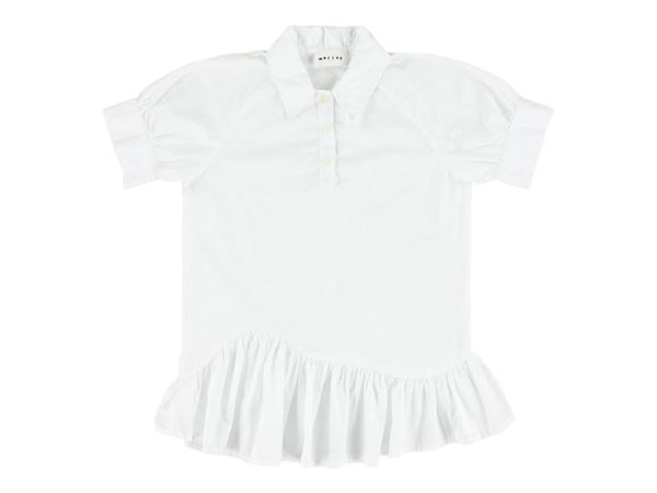 White Wendy Button Dress