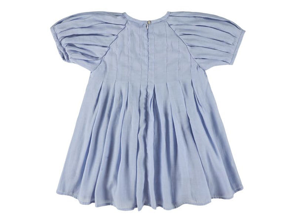 Blue West Pleated Long Dress