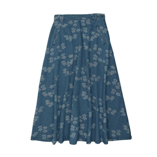 Coco Blanc Accordian Pleated Skirt - Navy/Ivory Coco Blanc Accordian Pleated Skirt - Navy/Ivory