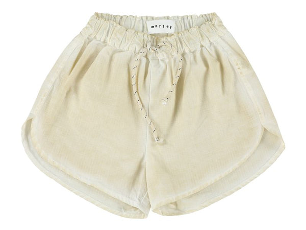 Cream Wu Elastic Waistband Shorts