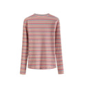 Multicolor Muted Striped Heart Long Sleeve Tee