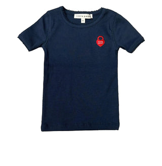 Navy Pico Trim Tee