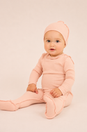 Pink V-neck Footie