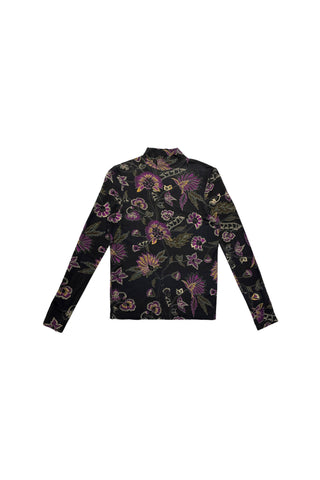 Paisley Jersey Turtleneck