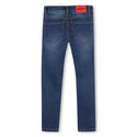 Blue Denim Stone Wash Slim Jeans