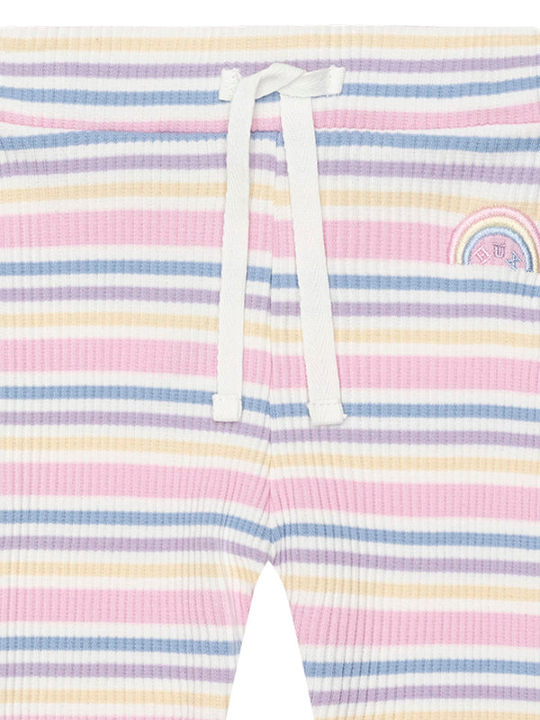 Multicolor Rainbow Stripe Ribbed Legging