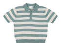 Green Striped Xian Knit Polo