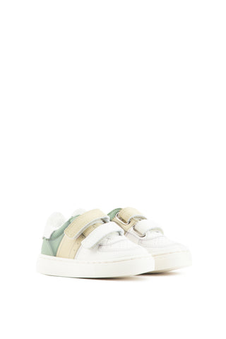 White and Green Baby Sneakers
