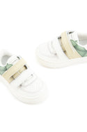 White and Green Baby Sneakers
