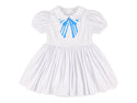 White with Blue Bow Xuli Dress