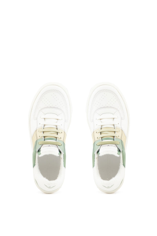 White and Green Sneakers