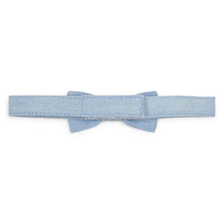 Denim Blue Baby Shirt with Bow Tie