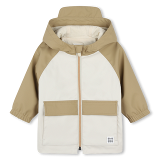 Cream and Beige Baby Rain Coat