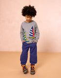 Grey Sailboat Long Sleeve Tee