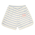 White and Blue Striped Shorts