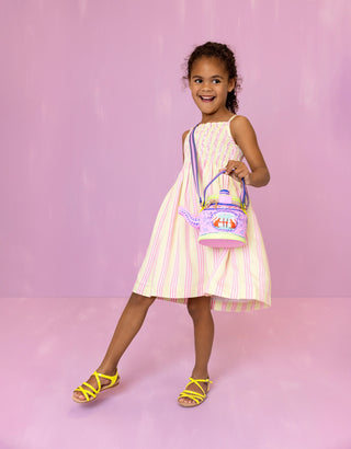 Lime and Pink Dorien Striped Dress