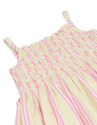 Lime and Pink Dorien Striped Dress