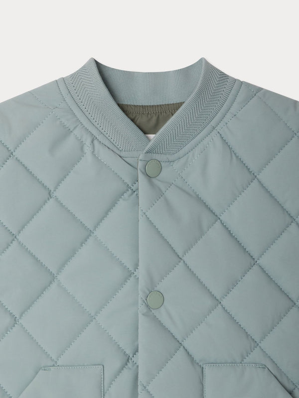 Blue and Green Quilted Leo Vest