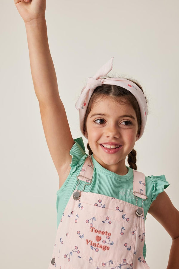 Pale Pink Cherries Print Bandana