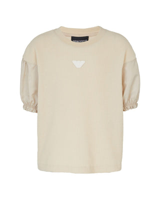 Beige Puff Sleeve Tee