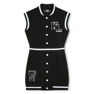 Black KL Varsity Patch Dress
