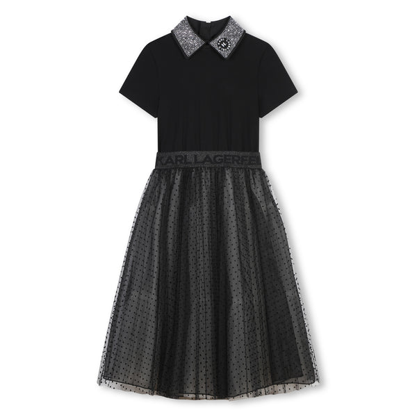 Black Mesh Polka Dot Tutu Dress