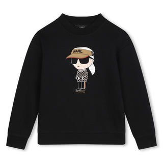 Black Karl Illustration Sweatshirt