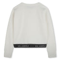 Ivory Jacquard Logo Edge Sweatshirt