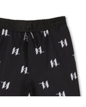 Black KL Allover Swim Trunk