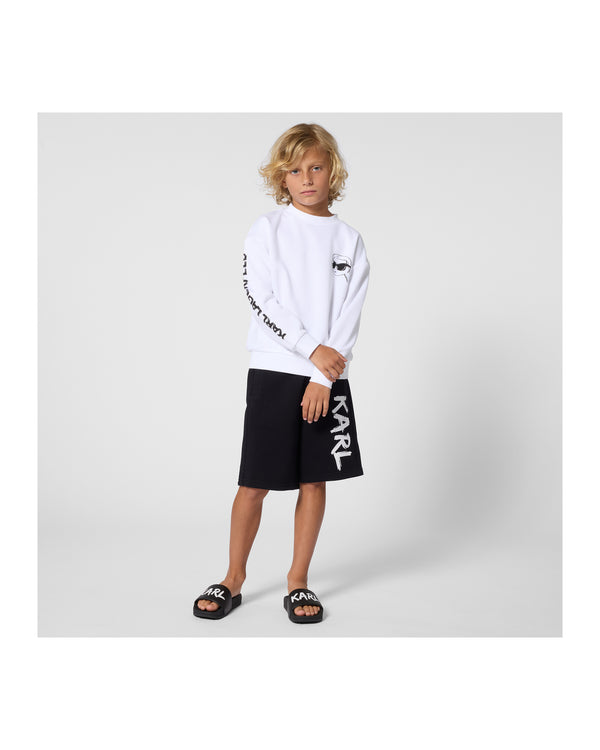 Black Karl Cotton Bermuda Short